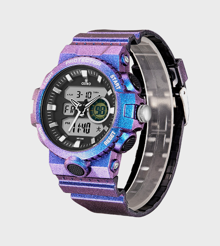 Black Dial Digital Watch