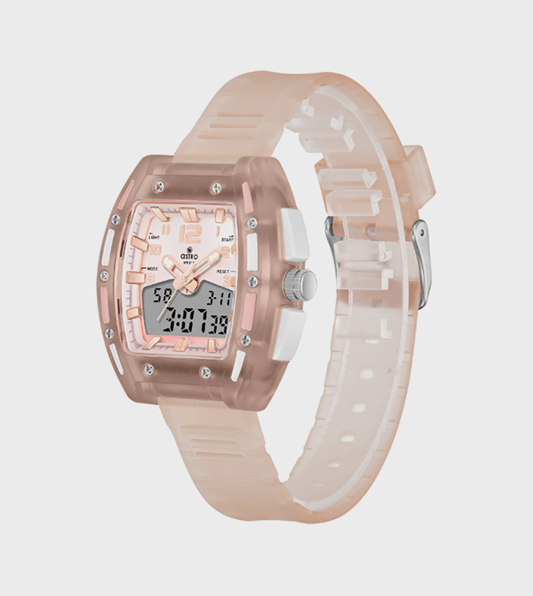Pink Dial Digital Watch