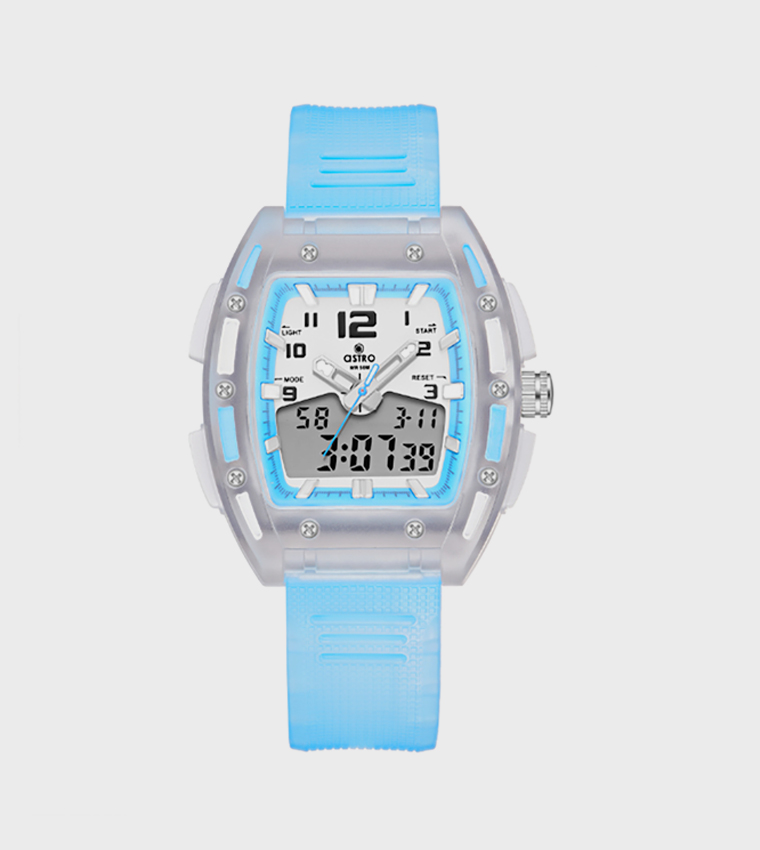 Blue Dial Digital Watch