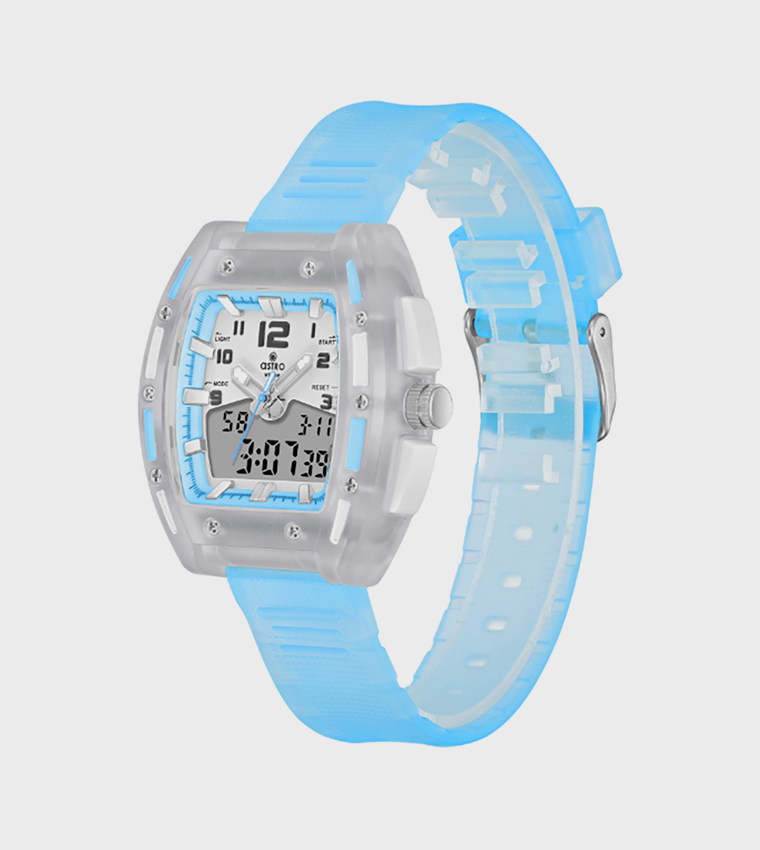 Blue Dial Digital Watch