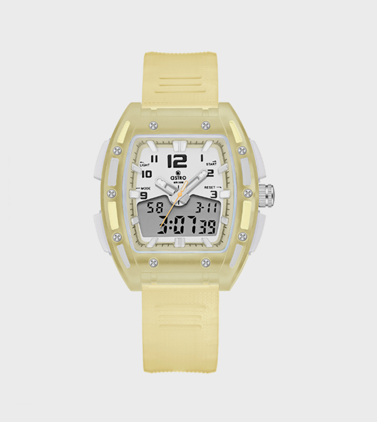 White Dial Digital Watch