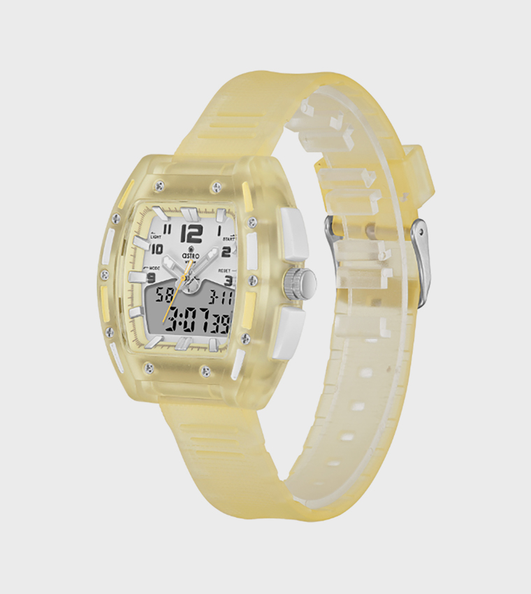 White Dial Digital Watch