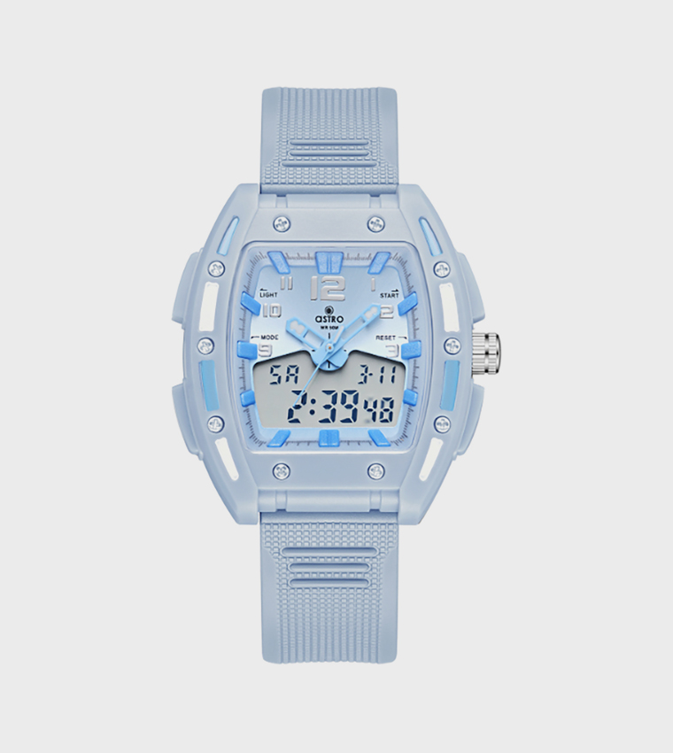 Blue Dial Digital Watch