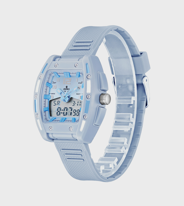 Blue Dial Digital Watch
