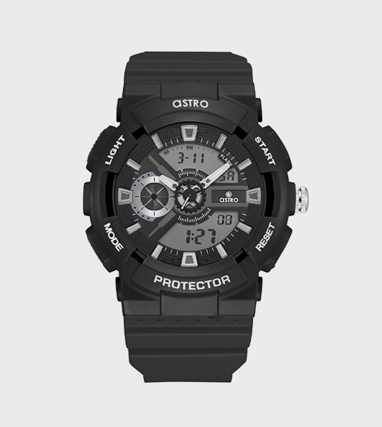 Black Dial Digital Watch