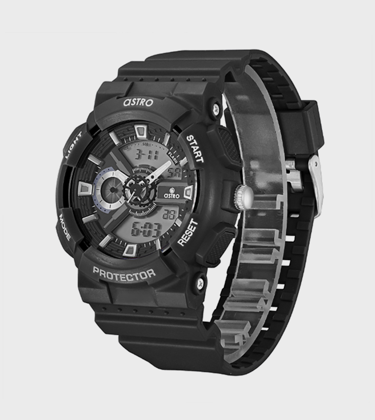Black Dial Digital Watch