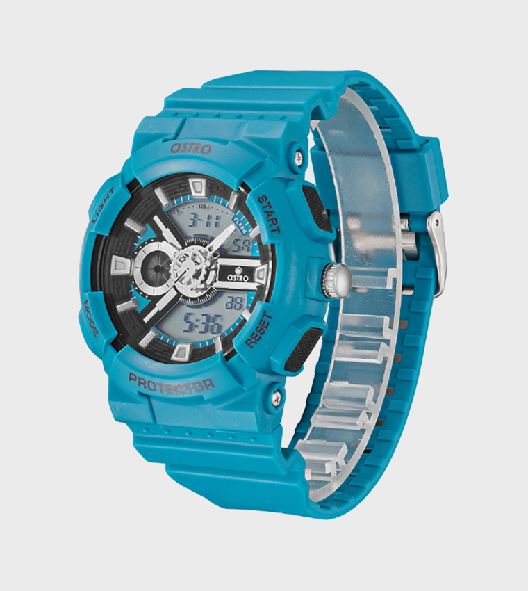 Green Dial Digital Watch