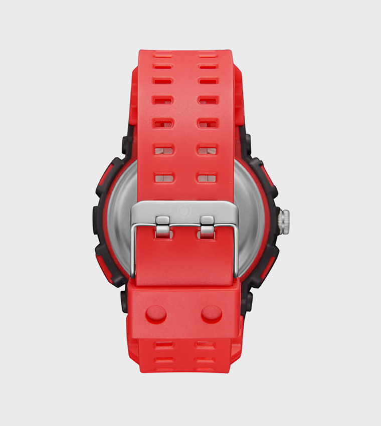 Red Dial Digital Watch