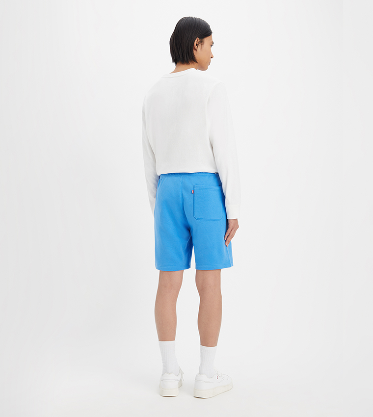 Logo Printed Drawstring Waist Shorts