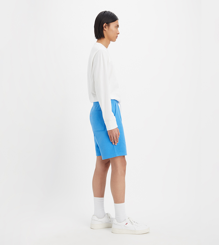 Logo Printed Drawstring Waist Shorts