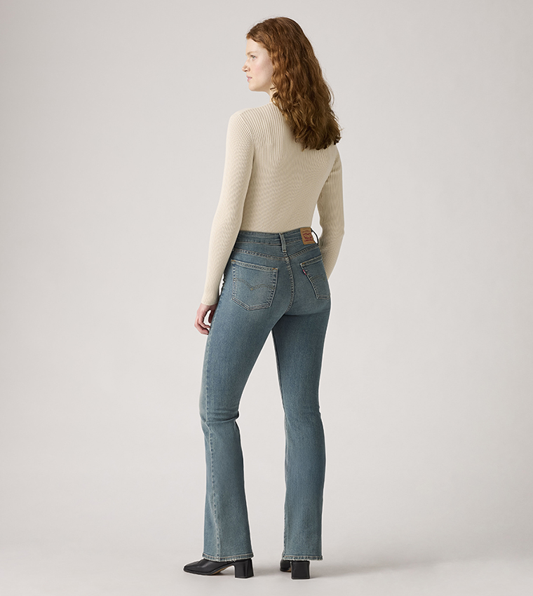 726 Washed High Rise Flared Jeans
