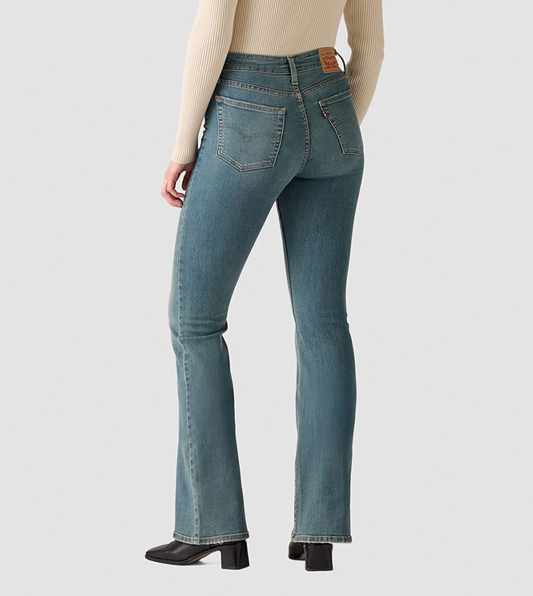 726 Washed High Rise Flared Jeans