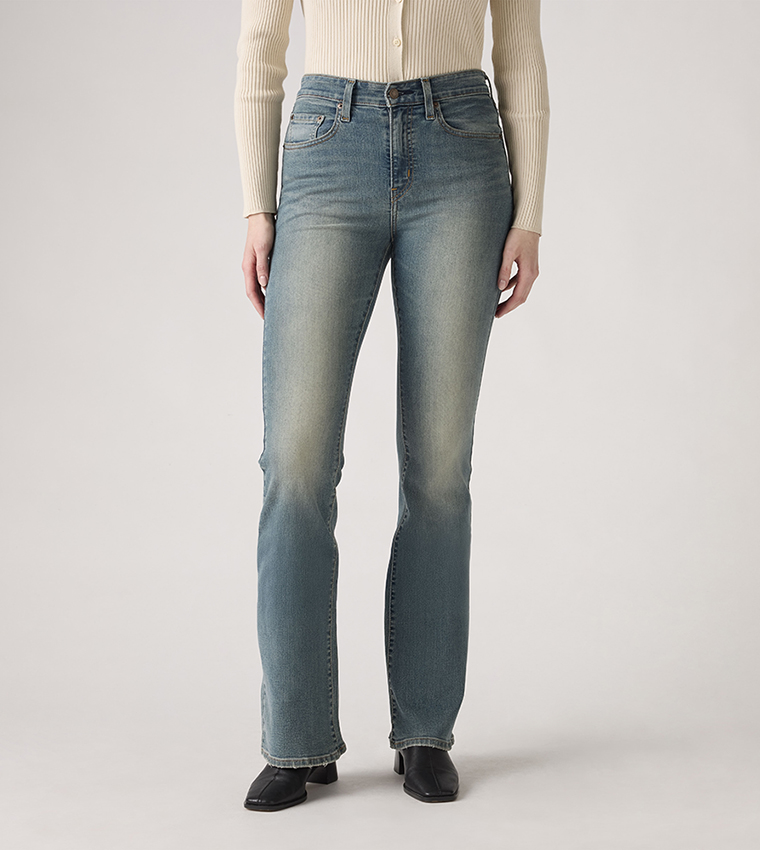 726 Washed High Rise Flared Jeans