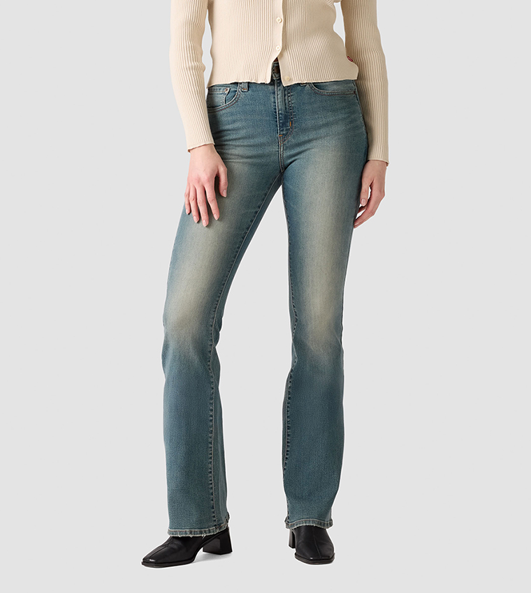 726 Washed High Rise Flared Jeans