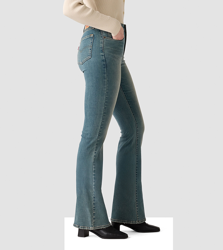 726 Washed High Rise Flared Jeans
