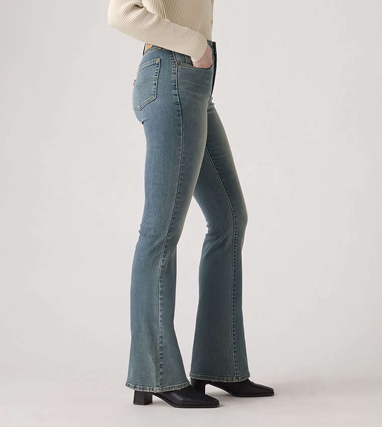 726 Washed High Rise Flared Jeans