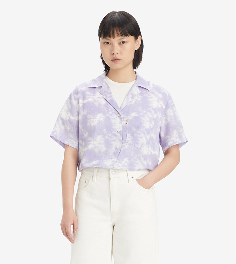 Patterned Pocket Detail Shirt