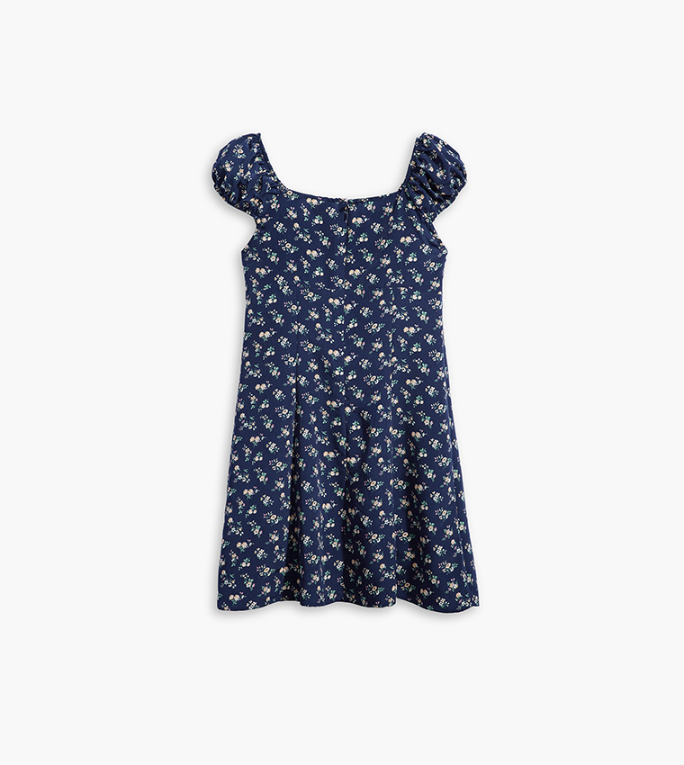 Printed Clementine Cap Sleeves Dress
