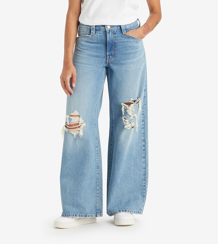 94 Baggy Wide Leg Jeans - Blue