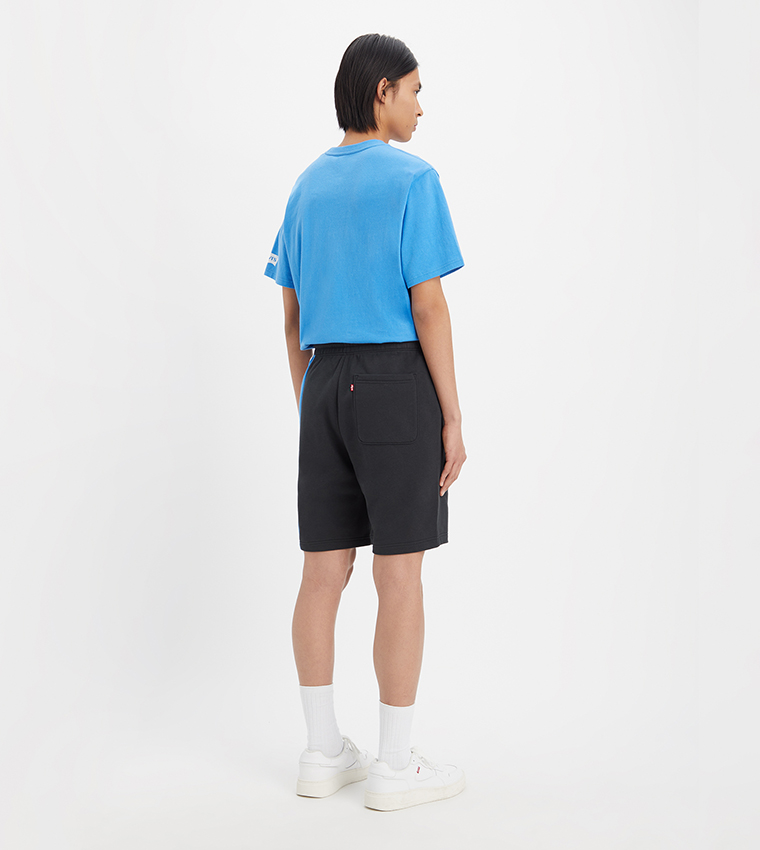 Logo Printed Drawstring Waist Shorts