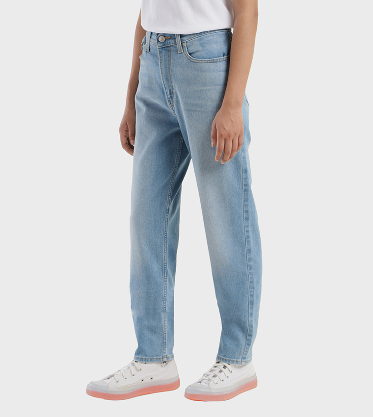 High Rise Mom Loose Tapered Fit Jeans