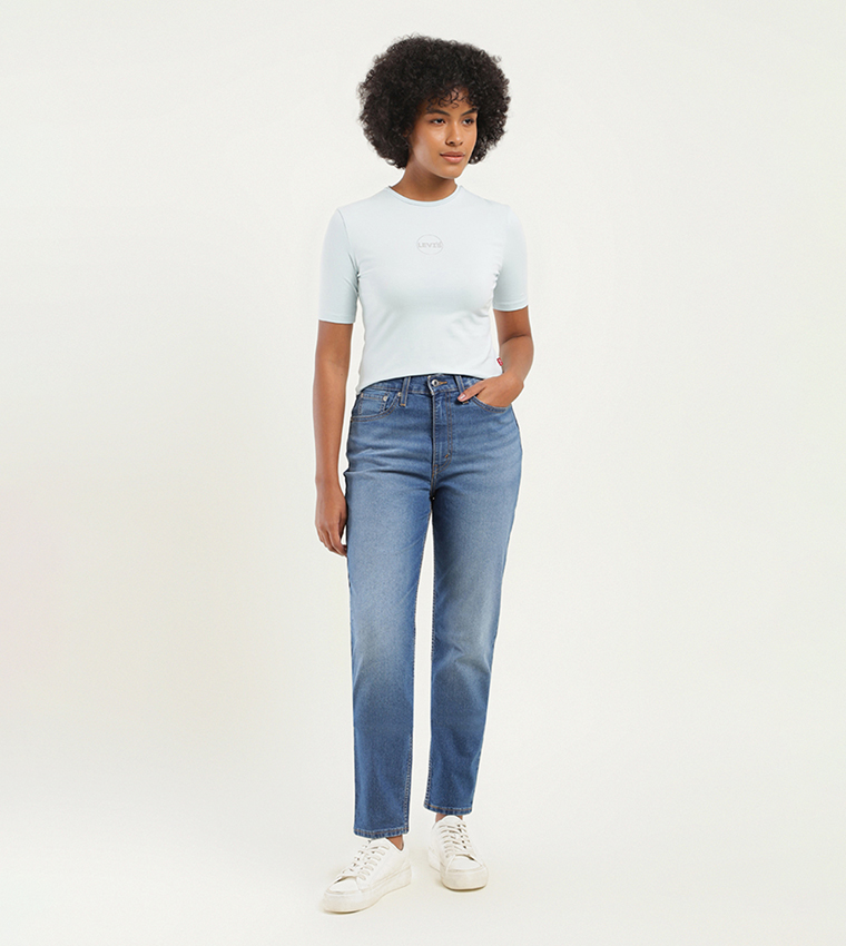 High Rise 80's New Mom Relaxed Tapered Fit Jeans