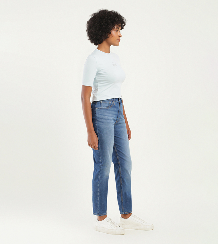 High Rise 80's New Mom Relaxed Tapered Fit Jeans