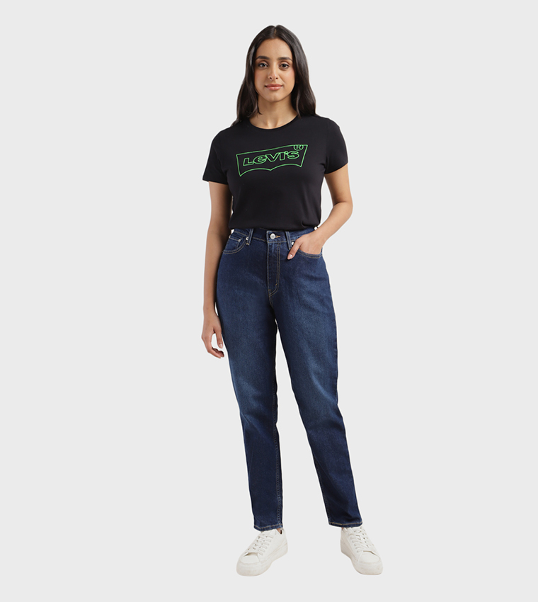 High Rise 80's New Mom Relaxed Tapered Fit Jeans