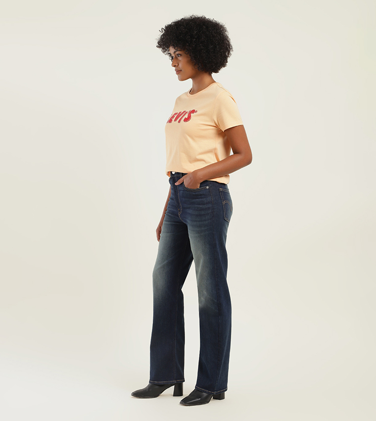 High Rise Ribcage Slim Straight Fit Jeans