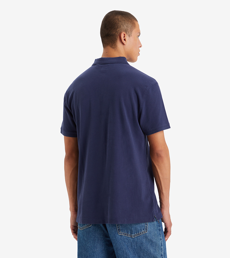 Buy Levi's Solid Short Sleeves Polo T Shirt In Blue 6thStreet - Main Image