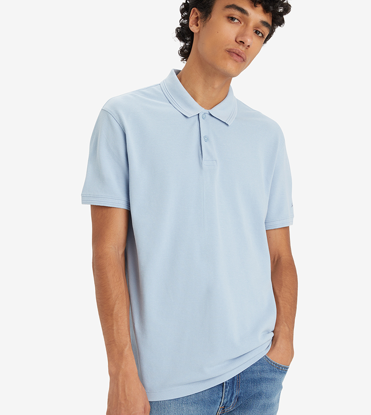 Buy Levi's Solid Short Sleeves Polo T Shirt In Blue 6thStreet Oman - Main Image