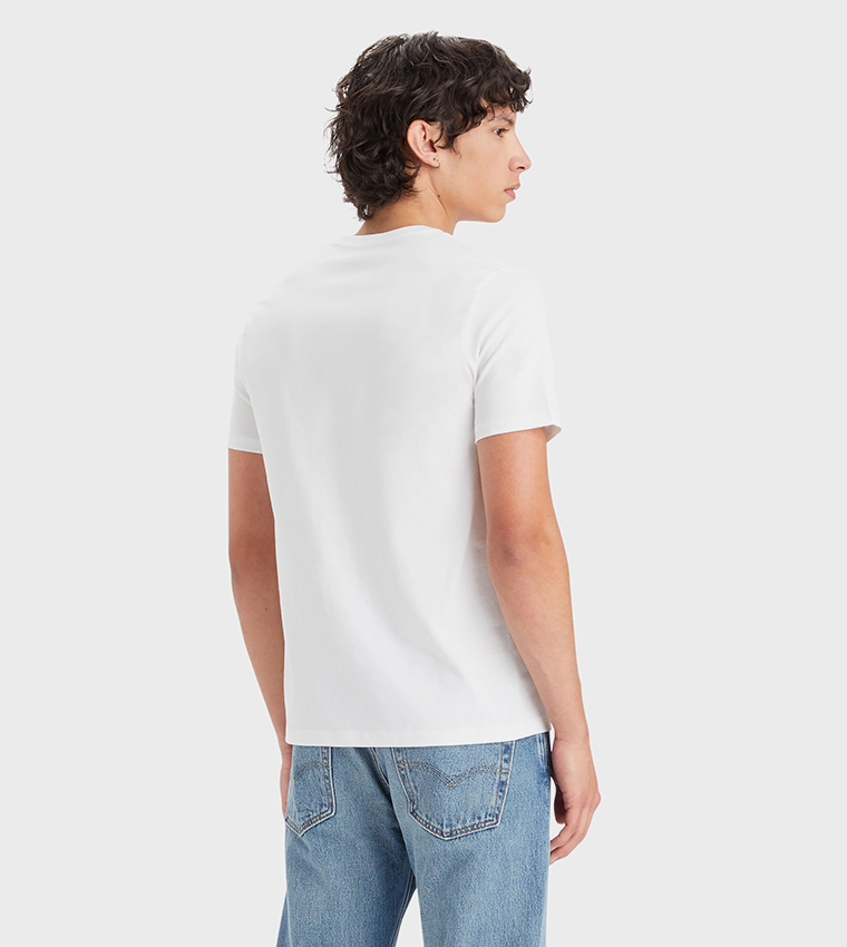 Logo Detail Housemark V-Neck T-Shirt