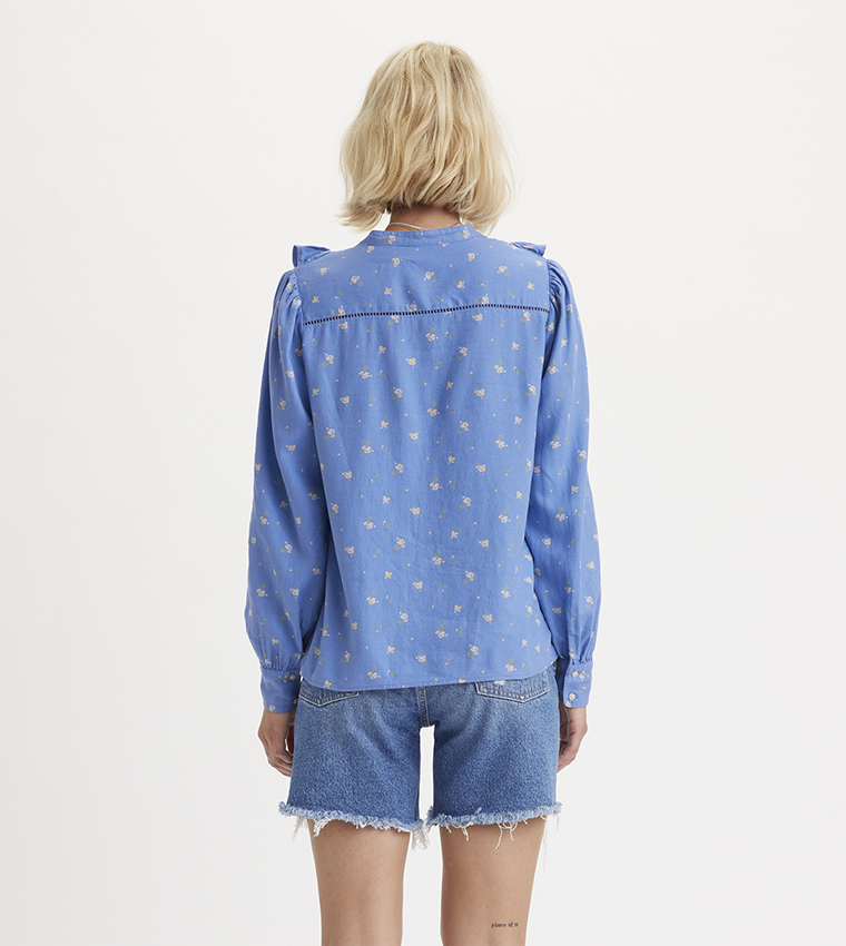 CARINNA Printed Long Sleeves Top