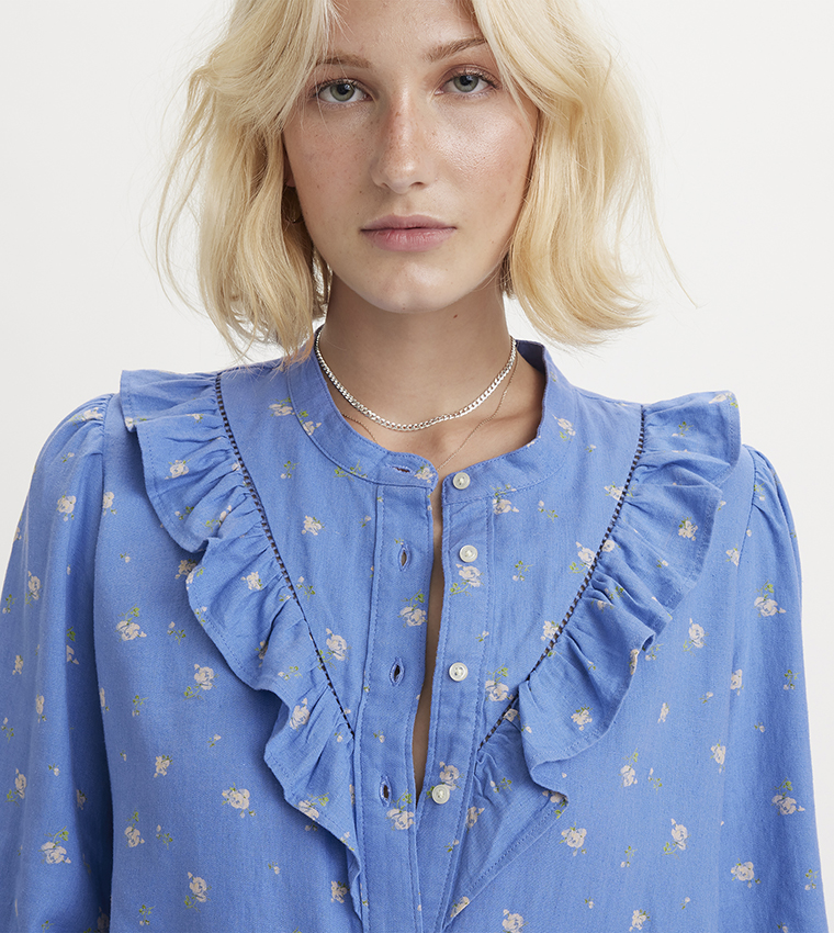 CARINNA Printed Long Sleeves Top