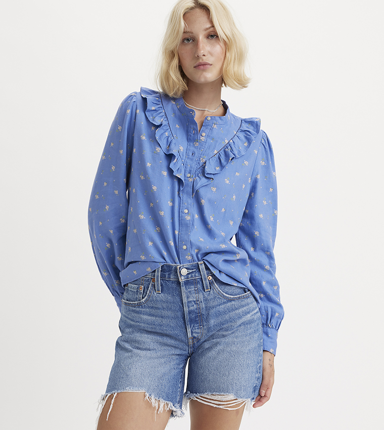 CARINNA Printed Long Sleeves Top