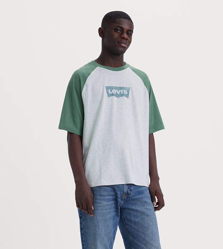 Color Block Short Sleeves Raglan T-Shirt
