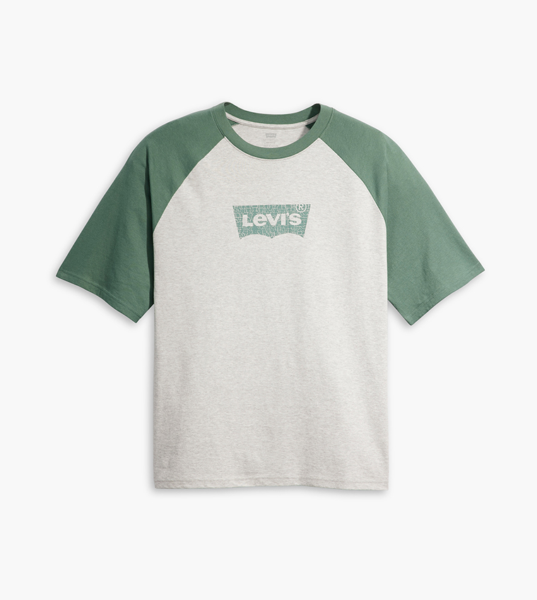 Color Block Short Sleeves Raglan T-Shirt