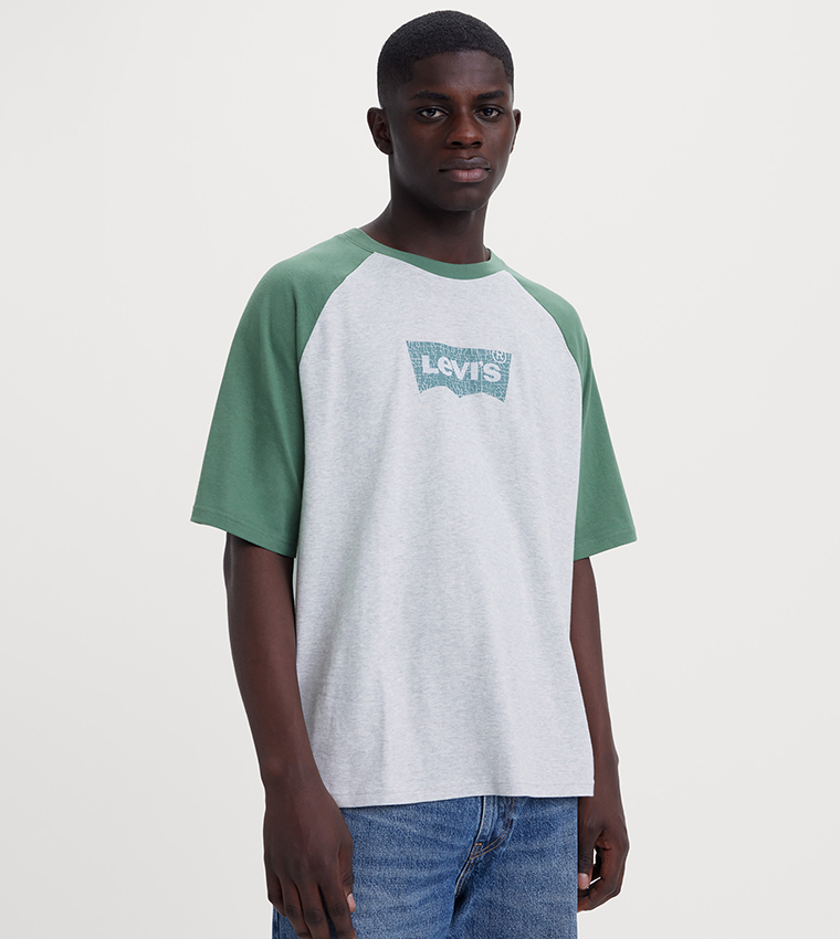 Color Block Short Sleeves Raglan T-Shirt