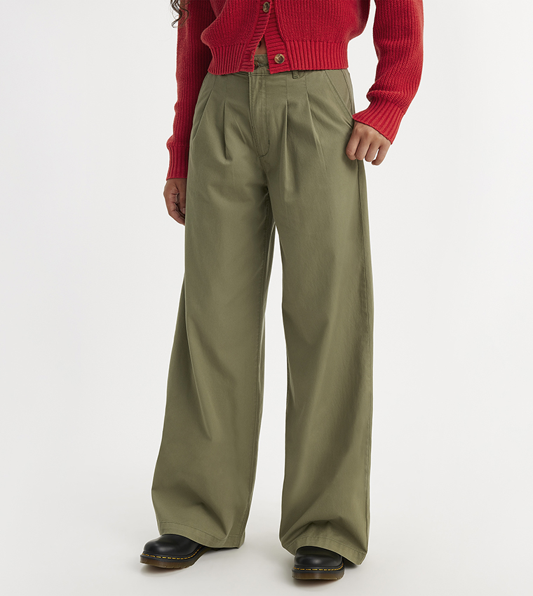 パンツ LEVI S Women Straight Pants A7535 0000 Green Surplus Straight Women's Pants - Green | Levi's® US