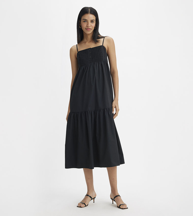 ISSA Strappy Tiered Dress            