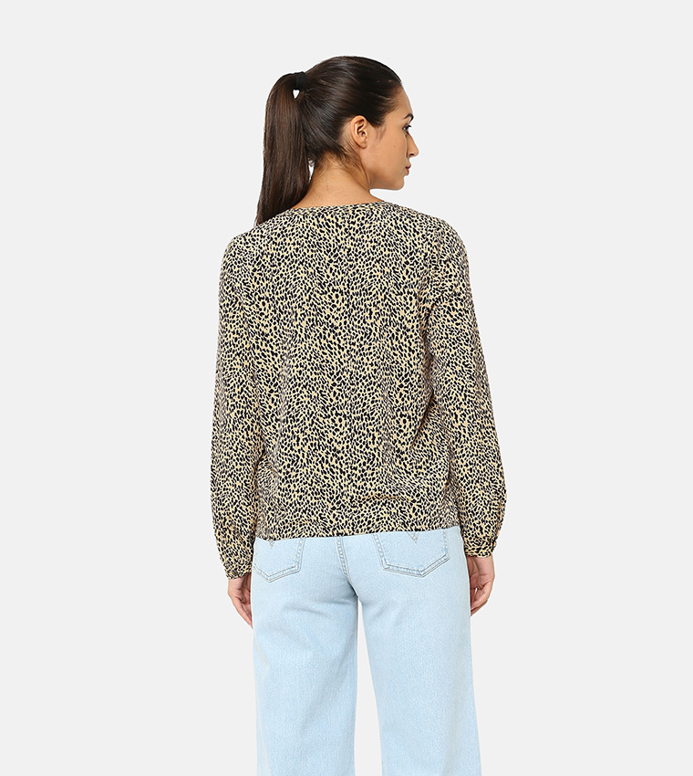 ZENDA Printed Long Sleeves Top