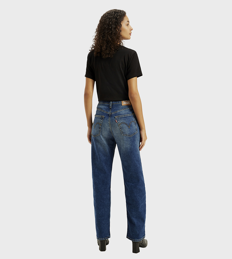High Rise Ribcage Straight Jeans