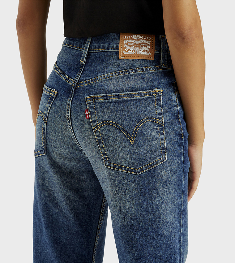 High Rise Ribcage Straight Jeans