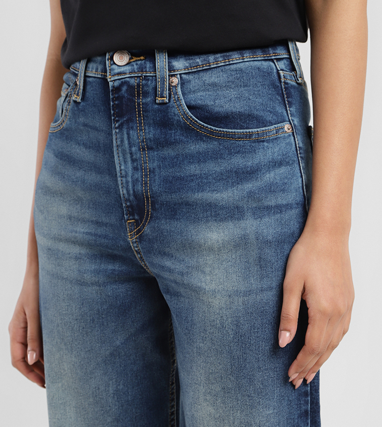 High Rise Ribcage Straight Jeans