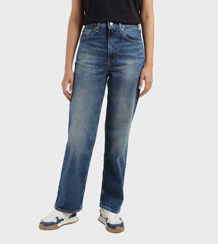 High Rise Ribcage Straight Jeans