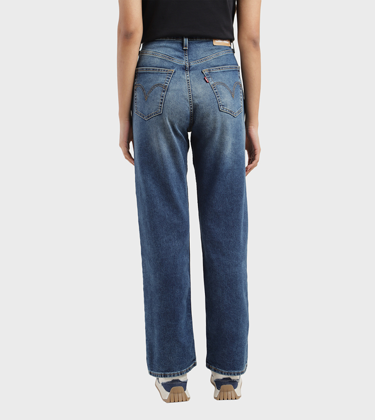 High Rise Ribcage Straight Jeans