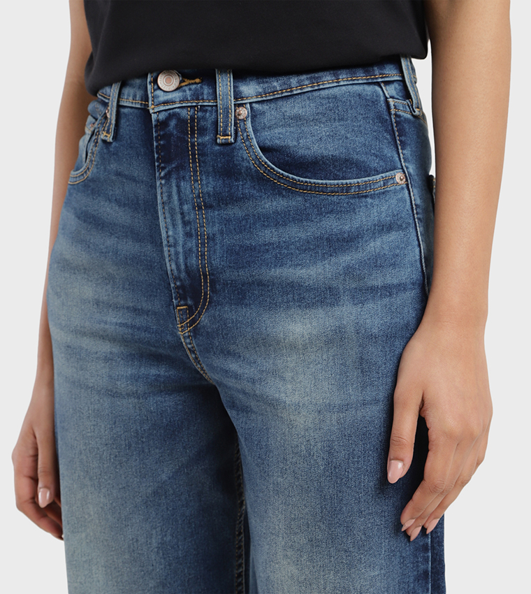 High Rise Ribcage Straight Jeans