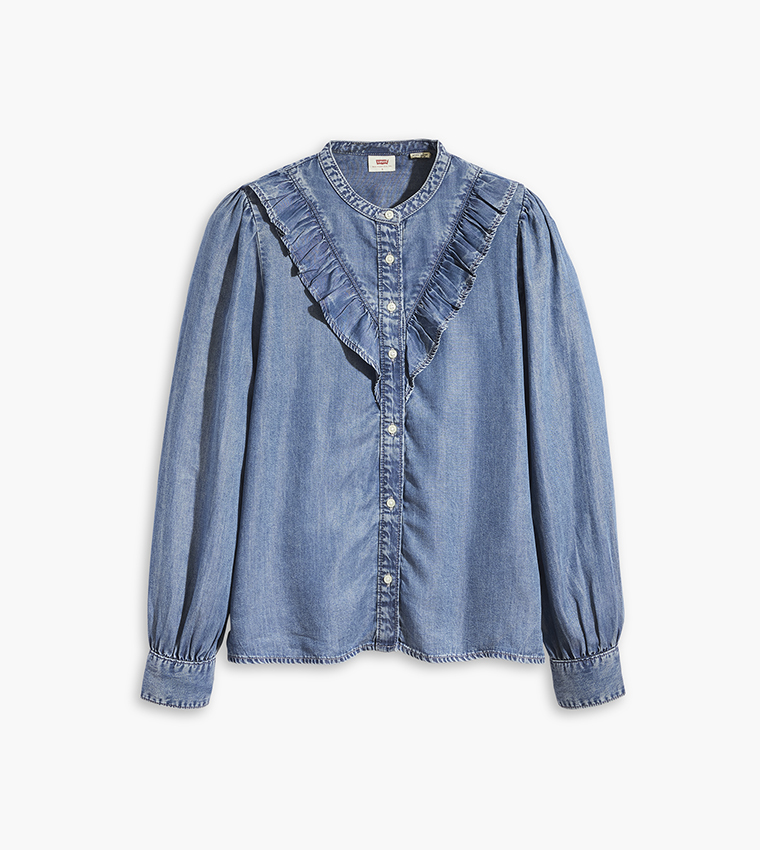 CARINNA Long Sleeves Denim Top
