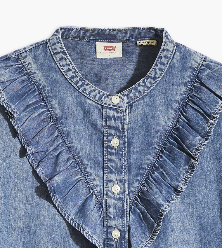 CARINNA Long Sleeves Denim Top