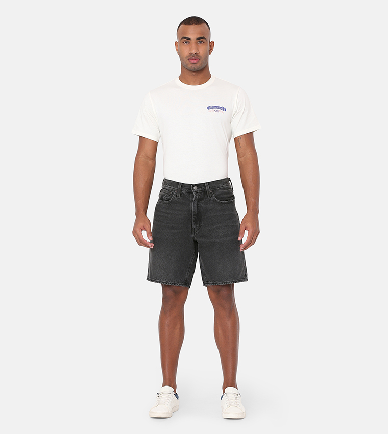 468 Faded Relaxed Fit Denim Shorts